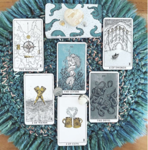 the tempest tarot, oceanic tarot cards, watery tarot cards, sea myths